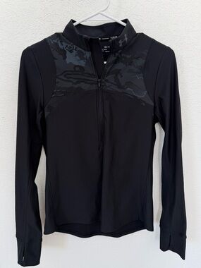 Under Armour Black Camo Half-Zip Run Top
